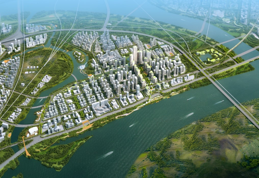 武汉长江新城起步区城市设计效果图